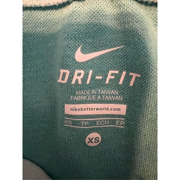 Nike Dri Fit Womens Teal Top Size XS - Picture 3 of 4